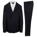 GEOFFREY BEENE TALL PLAIN BLACK SUIT-suits-BIGMENSCLOTHING.CO.NZ