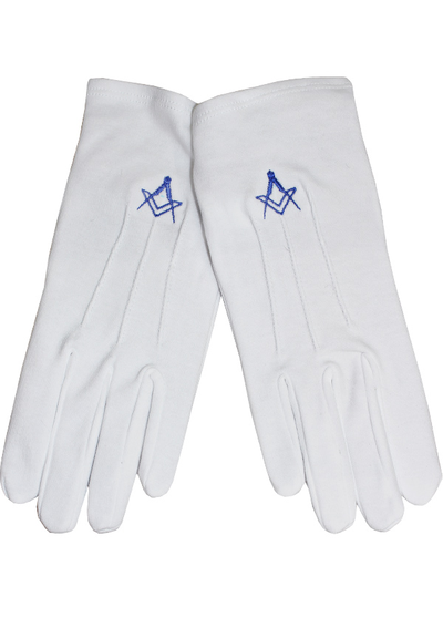 WHITE GLOVES SQUARE AND COMPASS