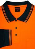 ELLUSION LONG SLEEVE HI-VIS POLO SHIRT-workwear-BIGMENSCLOTHING.CO.NZ