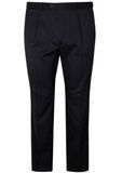 CITYCLUB  POLY/WOOL PLEAT STRETCH TROUSER-big mens basics-BIGMENSCLOTHING.CO.NZ