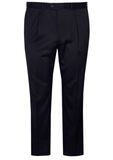 CITYCLUB  POLY/WOOL PLEAT STRETCH TROUSER-big mens basics-BIGMENSCLOTHING.CO.NZ