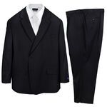 FLAIR STOUT PLAIN BLACK SUIT-suits-BIGMENSCLOTHING.CO.NZ