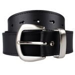 M&C AGENCIES 38MM PEWTER BUCKLE-belts-BIGMENSCLOTHING.CO.NZ