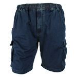 BRONCO LIGHT STRETCH DENIM CARGO SHORT-big mens shorts-BIGMENSCLOTHING.CO.NZ