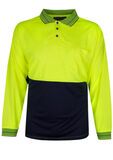 PRIME MOVER HI VIS POLO LONG SLEEVE-workwear-BIGMENSCLOTHING.CO.NZ