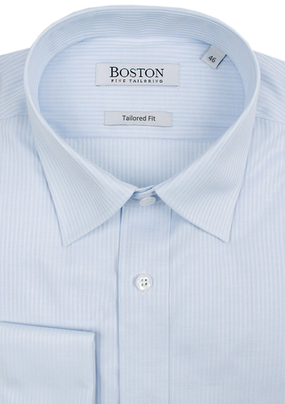 BOSTON COTTON RICH SATIN STRIPE L/S SHIRT