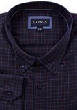 GAZMAN TWILL GINGHAM L/S SHIRT -shirts casual & business-BIGMENSCLOTHING.CO.NZ