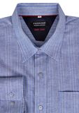 PERRONE LINEN BLEND PINESTRIPE  L/S SHIRT -shirts casual & business-BIGMENSCLOTHING.CO.NZ