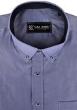 KAM CHALK STRIPE S/S SHIRT -shirts casual & business-BIGMENSCLOTHING.CO.NZ