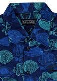 CIPOLLINI MIX BLUE FISH S/S SHIRT -shirts casual & business-BIGMENSCLOTHING.CO.NZ