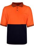PRIME MOVER HI VIS S/S POLO -workwear-BIGMENSCLOTHING.CO.NZ