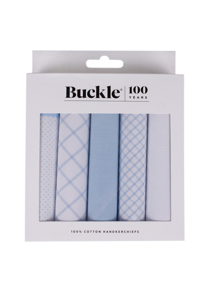 BUCKLE 5 PACK PATTERN HANDKERCHIEF