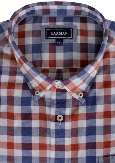 GAZMAN SLUB CHECK S/S SHIRT