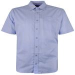 PERRONE LINEN BLEND STRIPE S/S SHIRT-shirts casual & business-BIGMENSCLOTHING.CO.NZ
