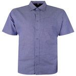 PERRONE LINEN BLEND STRIPE S/S SHIRT-shirts casual & business-BIGMENSCLOTHING.CO.NZ