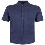 GAZMAN WASHED LINEN BLEND S/S SHIRT-new arrivals-BIGMENSCLOTHING.CO.NZ