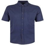 GAZMAN WASHED LINEN BLEND S/S SHIRT-shirts casual & business-BIGMENSCLOTHING.CO.NZ