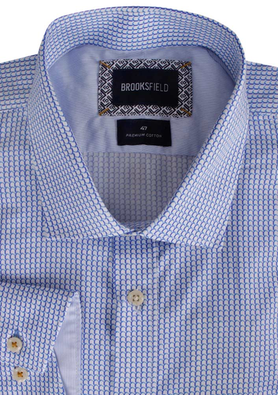 BROOKSFIELD BLUE GEOMETRIC L/S SHIRT