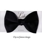 LIDO BLACK CLIPON BOW TIE-accessories-BIGMENSCLOTHING.CO.NZ