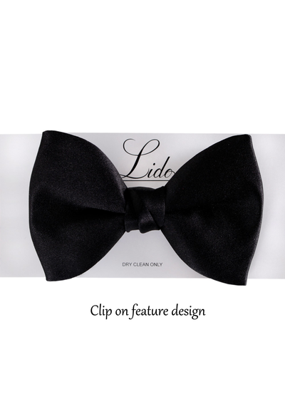 LIDO BLACK CLIPON BOW TIE