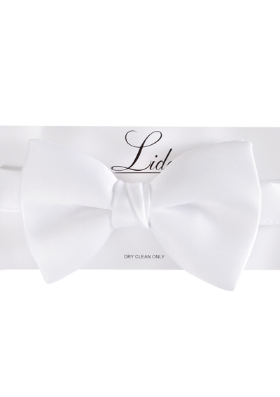 LIDO WHITE ADJUSTABLE BOW TIE