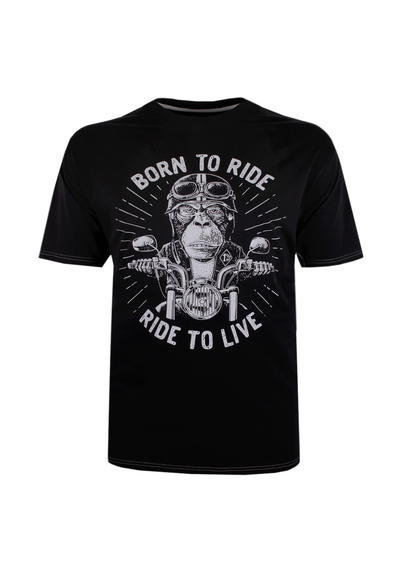 KAM MONKEY BORN TO RIDE T-SHIRT