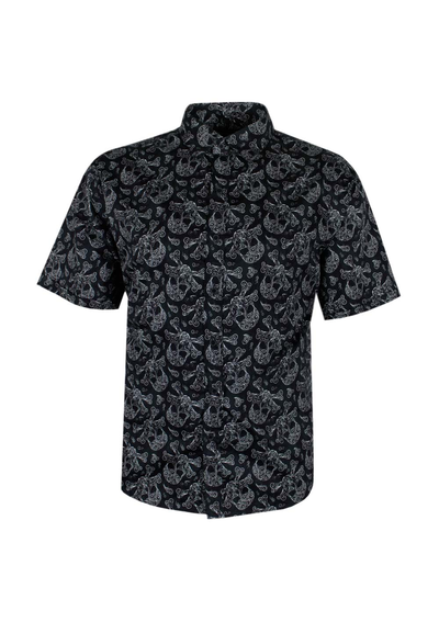 KAM DETAILED SKULL S/S SHIRT