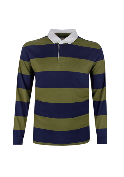 GAZMAN BLOCK STRIPE RUGBY POLO