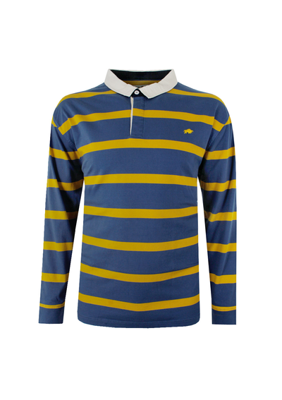 RAGING BULL EAGLE STRIPE RUGBY POLO