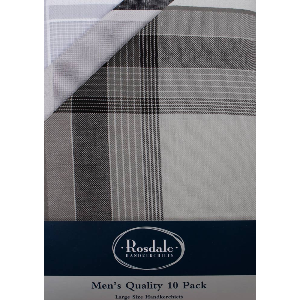 ROSDALE QUALITY 10 PK HANDKERCHIEFS