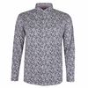 BROOKSFIELD WHITE FLOWER L/S BUSINESS SHIRT-shirts casual & business-BIGMENSCLOTHING.CO.NZ