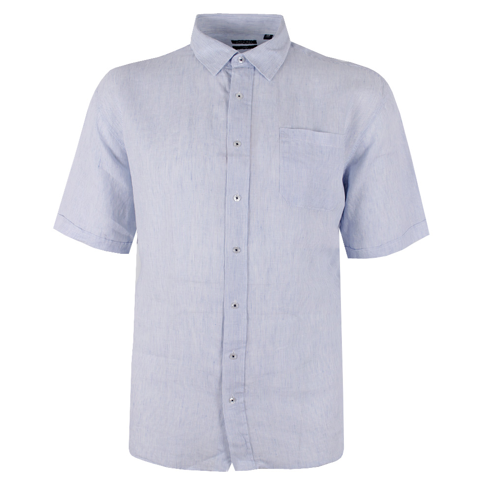 BACKBAY PINSTRIPE LINEN S/S SHIRT