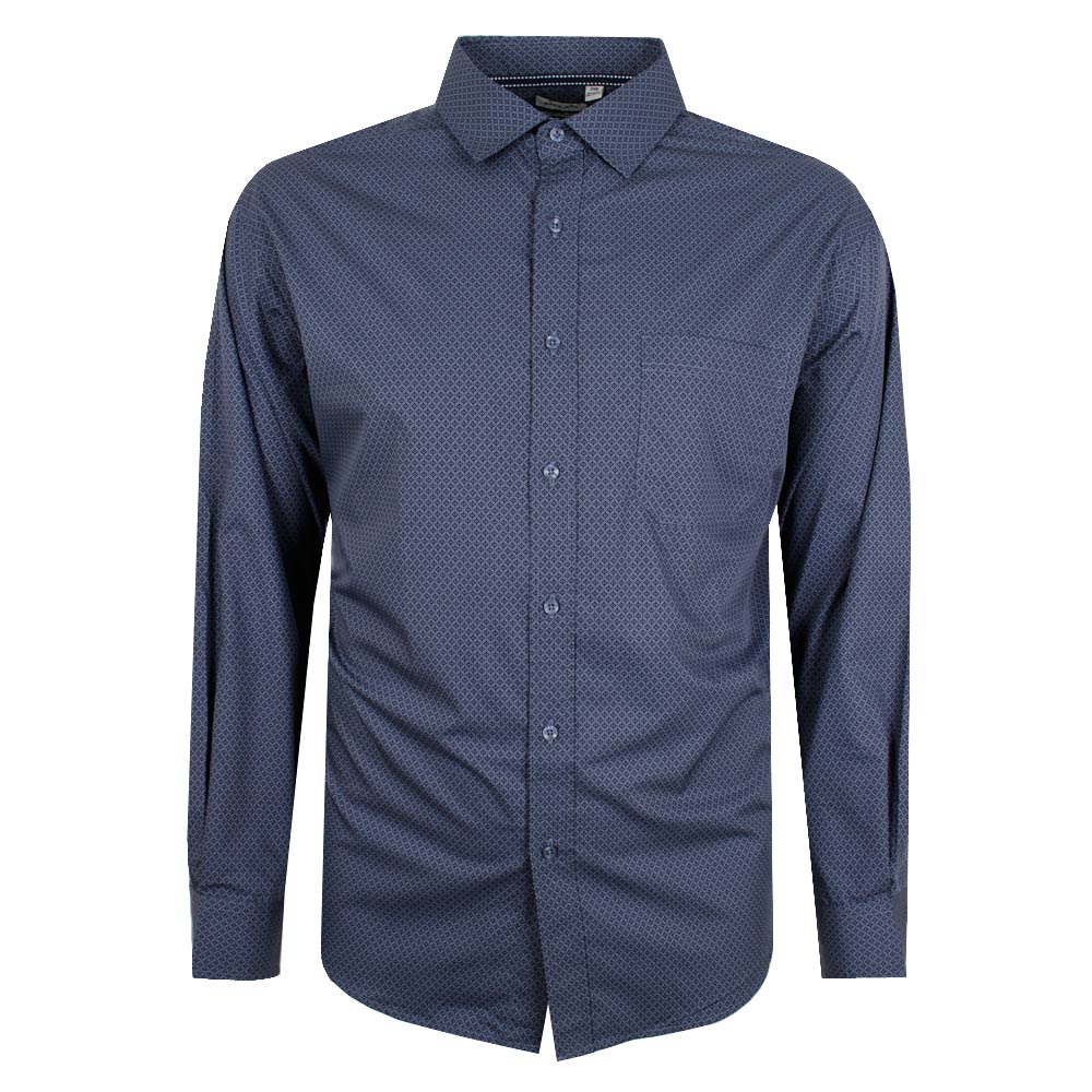 BACKBAY REPETITIVE TEARDROP GEO L/S SHIRT