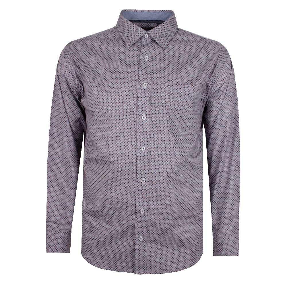 BACKBAY SQUARED-OFF GEO L/S SHIRT