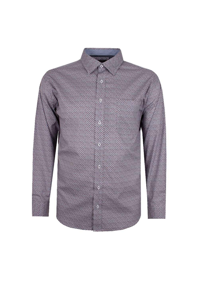 BACKBAY SQUARED-OFF GEO L/S SHIRT