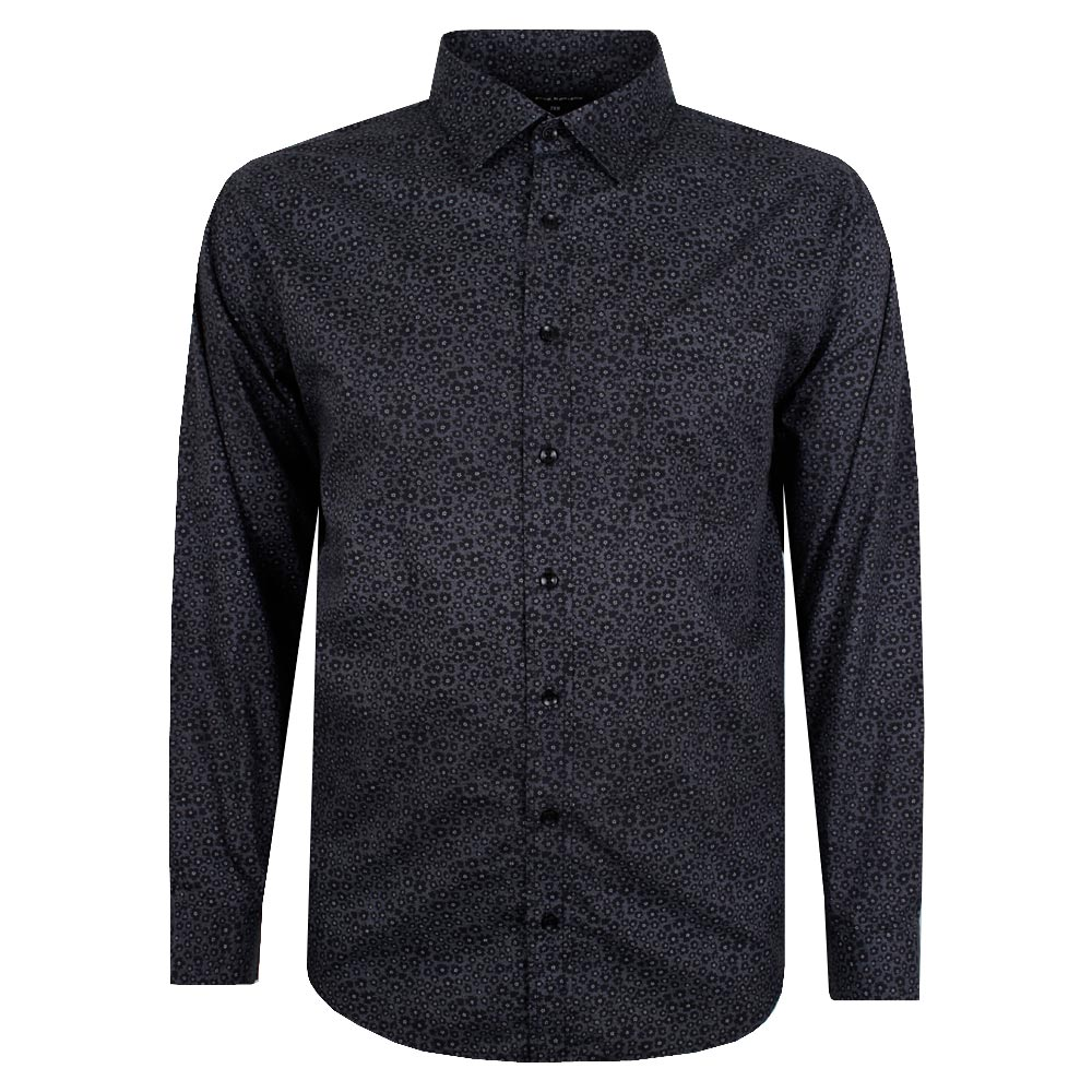 BLUE HORIZON GEOMETRIC FLOWER L/S SHIRT