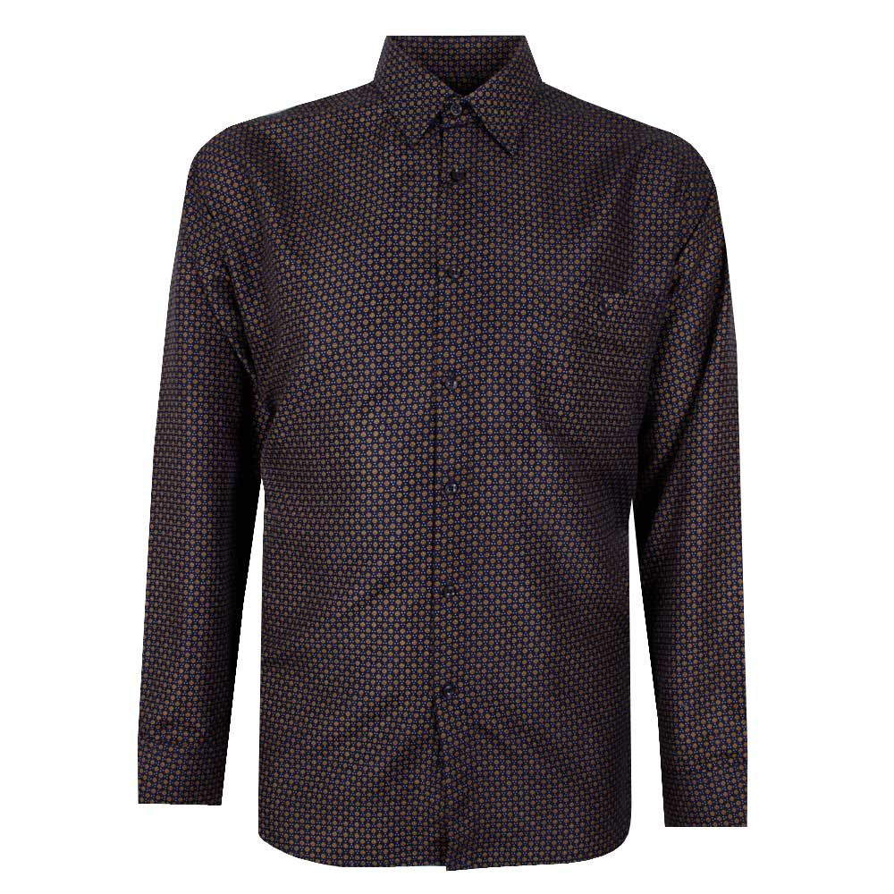 CIPOLLINI 738 GEO PRINT L/S SHIRT