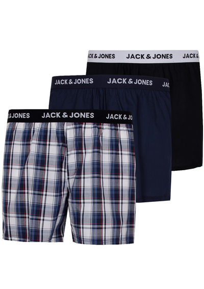 JACK & JONES 3PACK WOVEN BOXERS