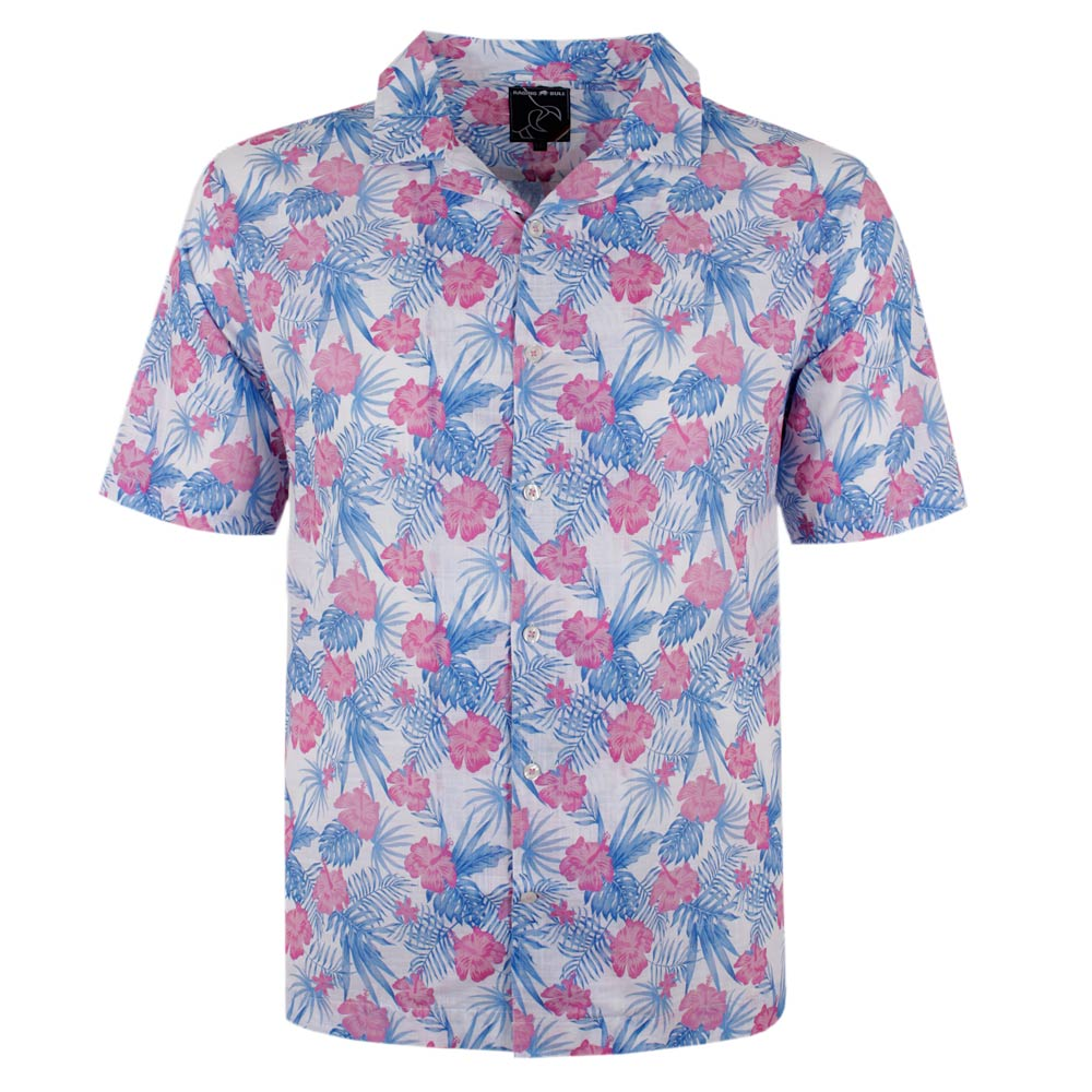 RAGING BULL PINK FLORAL S/S SHIRT