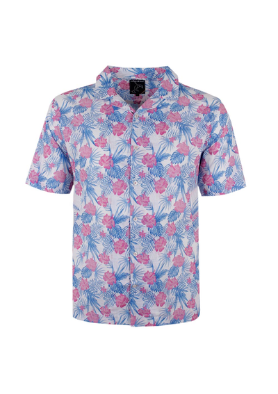 RAGING BULL PINK FLORAL S/S SHIRT