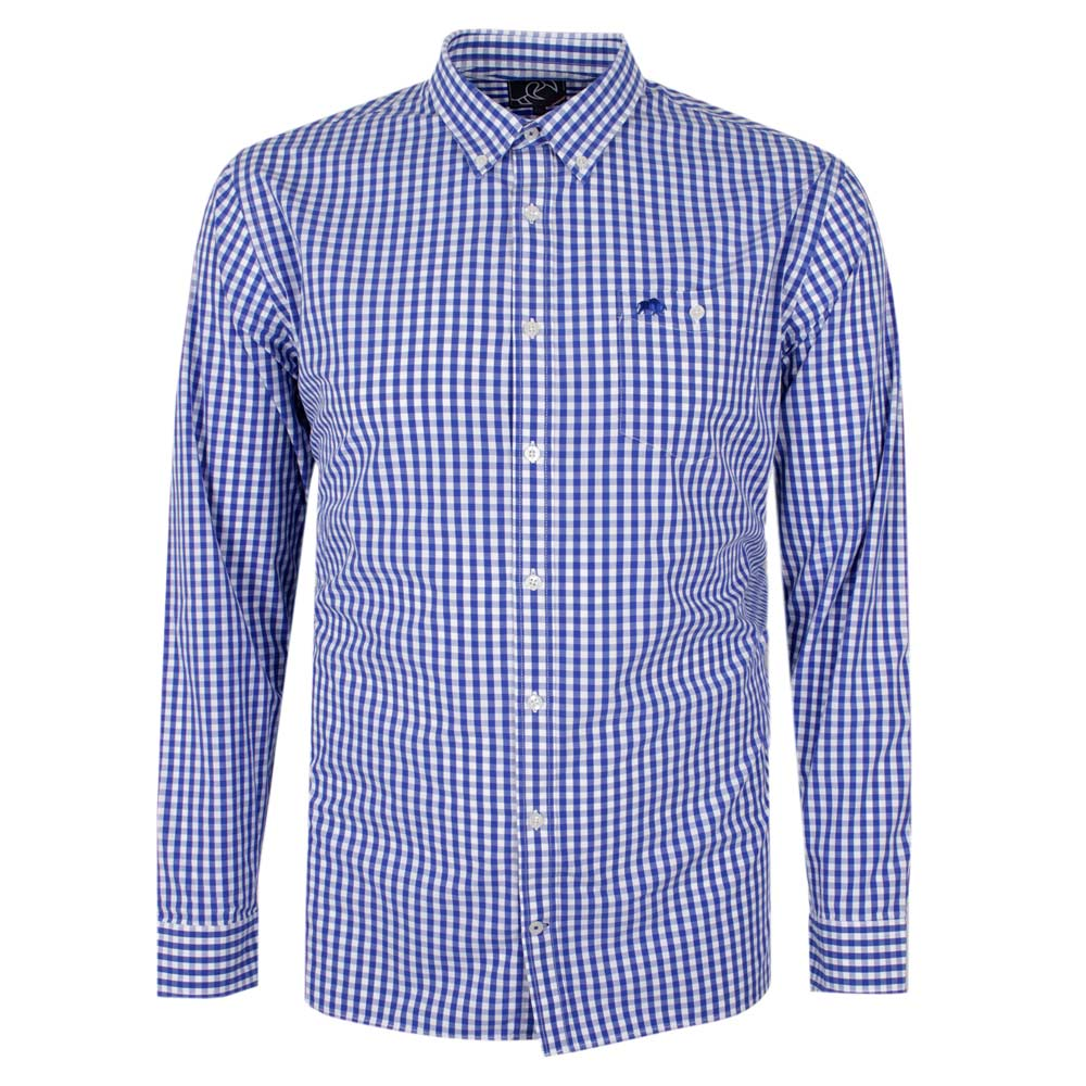 RAGING BULL GINGHAM POCKET L/S SHIRT