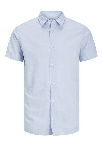 JACK & JONES PLAIN LINEN MIX S/S SHIRT