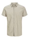 JACK & JONES PLAIN LINEN MIX S/S SHIRT-new arrivals-BIGMENSCLOTHING.CO.NZ