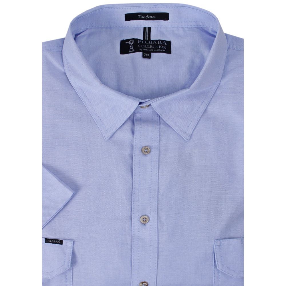 PILBARA CHAMBRAY 2 POCKET S/S SHIRT