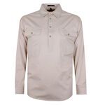 PILBARA CLOSED FRONT L/S SHIRT-shirts casual & business-BIGMENSCLOTHING.CO.NZ