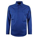 PILBARA CLOSED FRONT L/S SHIRT-shirts casual & business-BIGMENSCLOTHING.CO.NZ