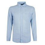 BACKBAY .225 PLAIN LINEN L/S SHIRT-new arrivals-BIGMENSCLOTHING.CO.NZ