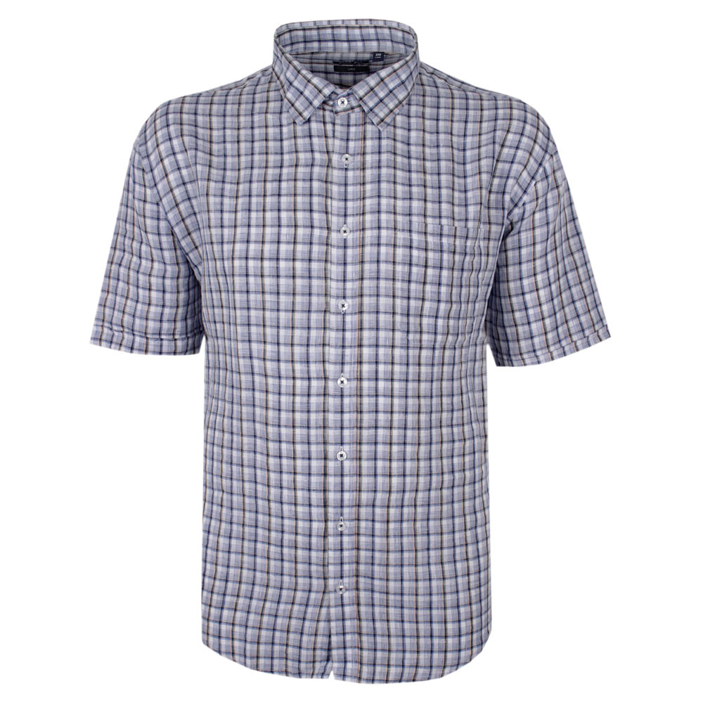 BACKBAY CHECK 219 LINEN S/S SHIRT