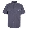 CIPOLLINI 2 POCKET NAVY CHECK S/S SHIRT-new arrivals-BIGMENSCLOTHING.CO.NZ