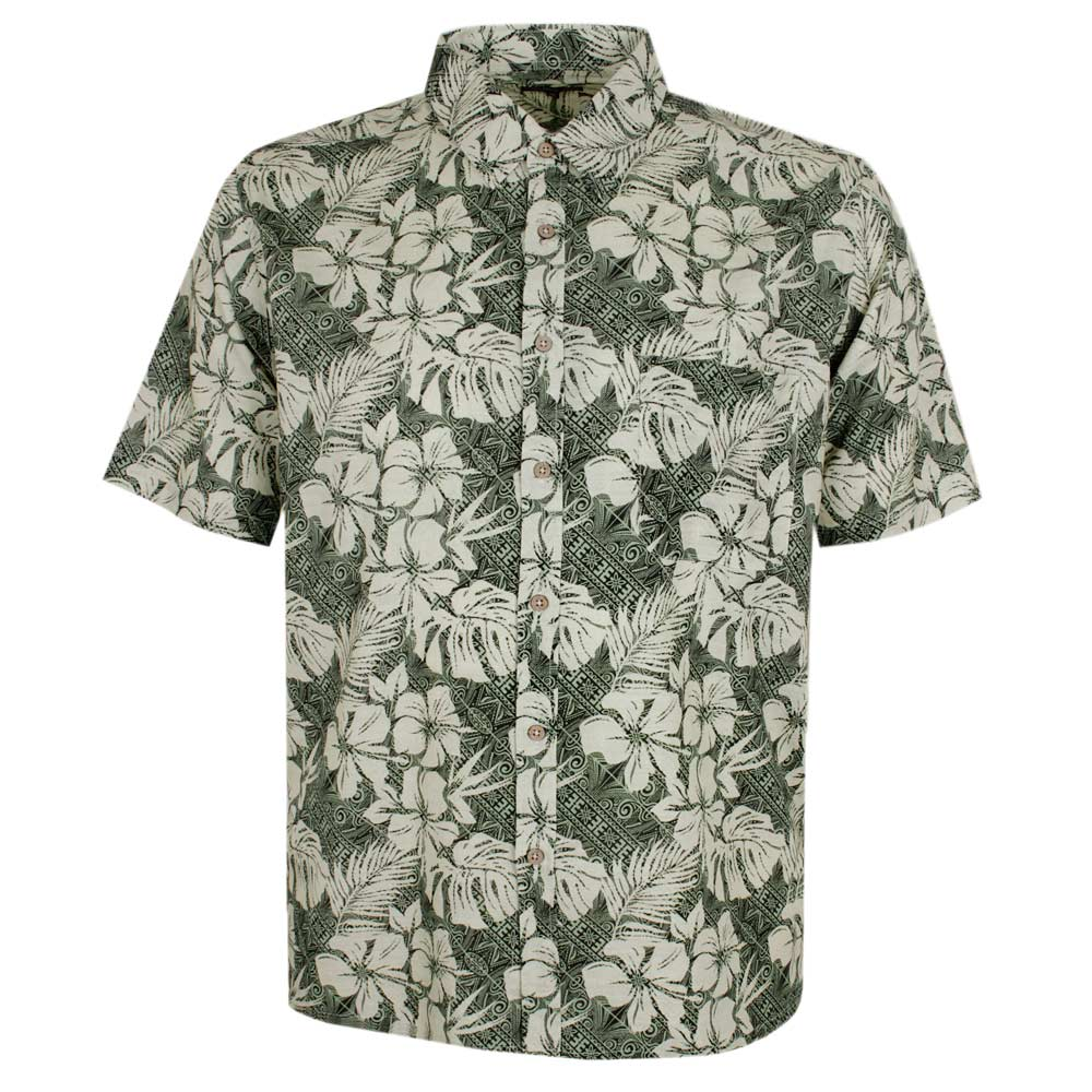 CIPOLLINI BAMBOO GREEN HIBISCUS S/S SHIRT